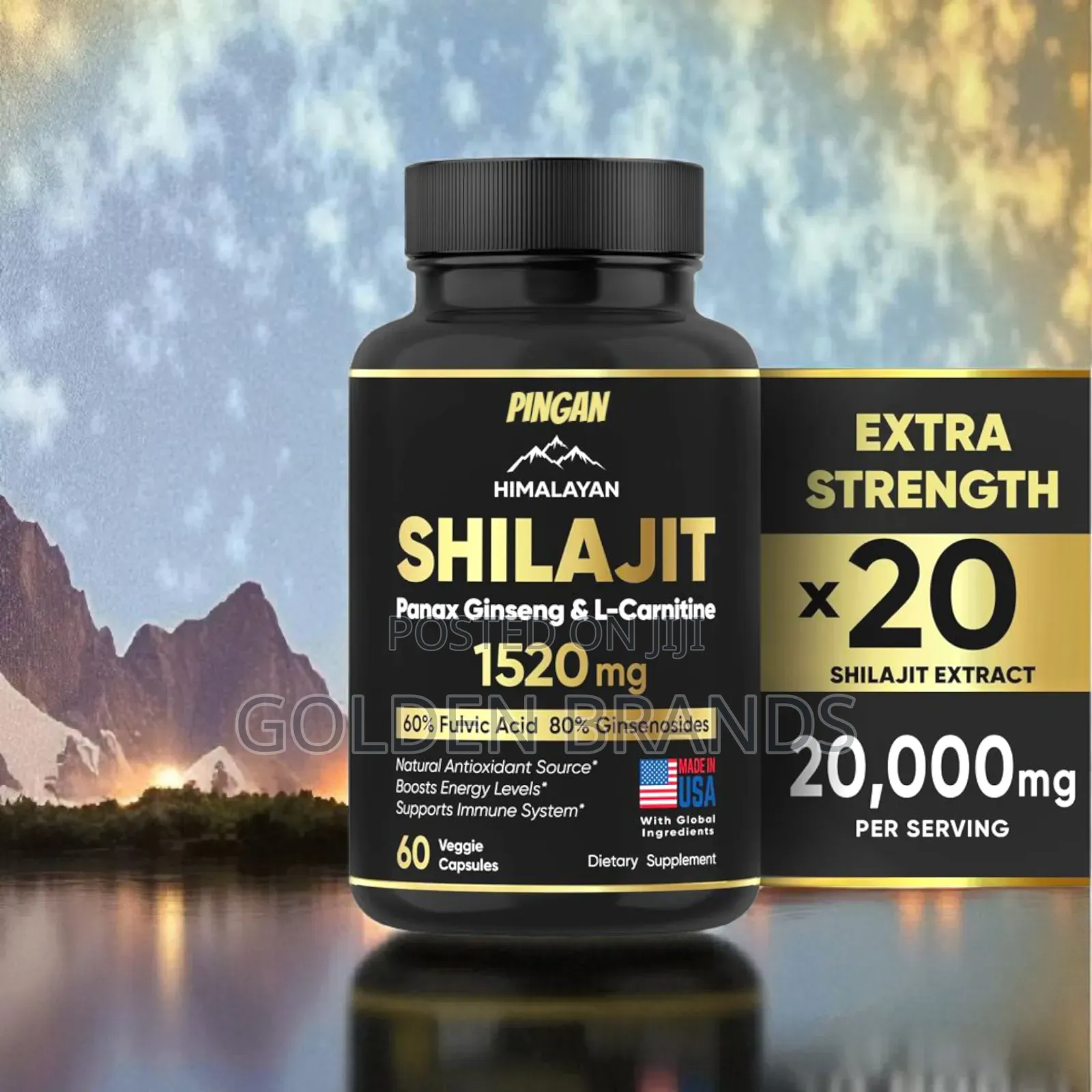 Men's Booster, Erectile Dysfunction Cure, Himalayan Shilajit 60 Capsul