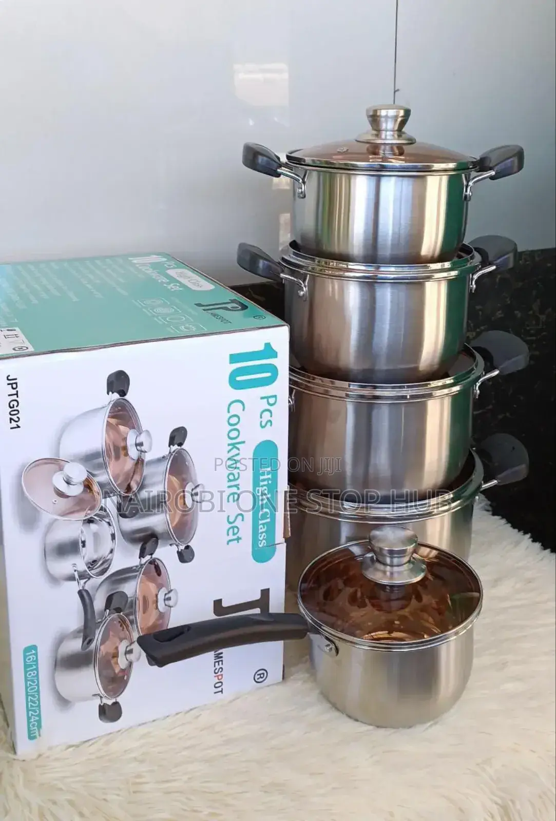 Jp 10pcs Stainless Cookware