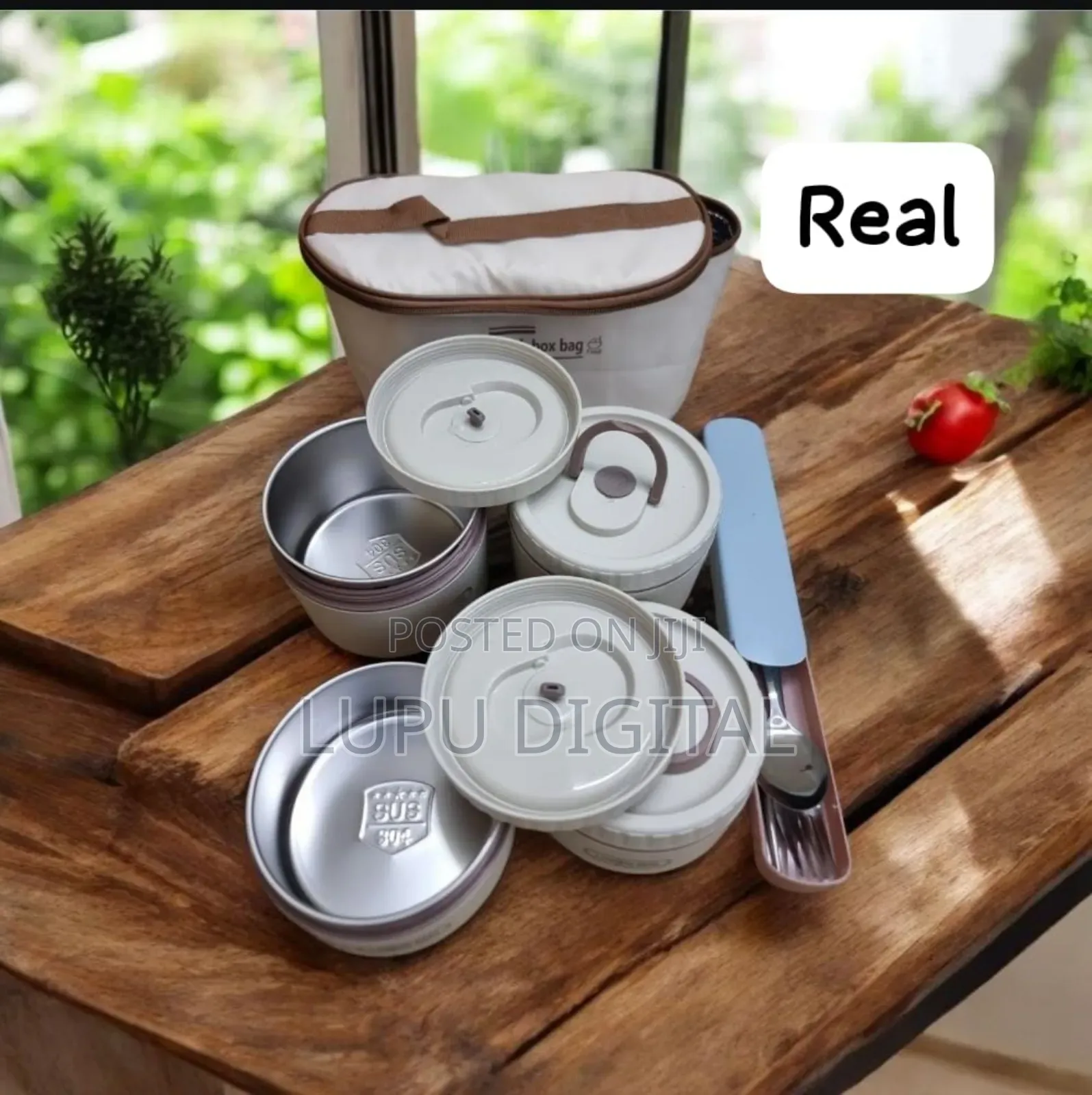 600mlx2; 400ml×2 4in1 Lunch Box Bag Plus Cutlery