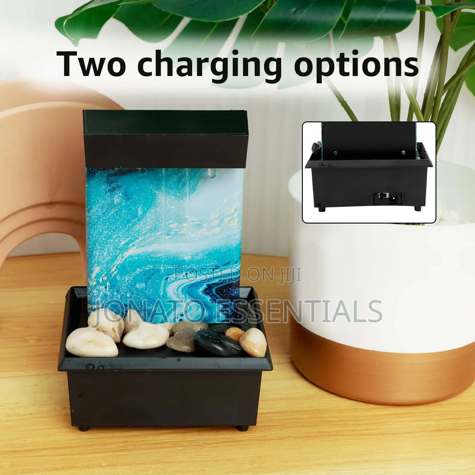 Modern Calming Tabletop Water Fountain for Home Office Decor