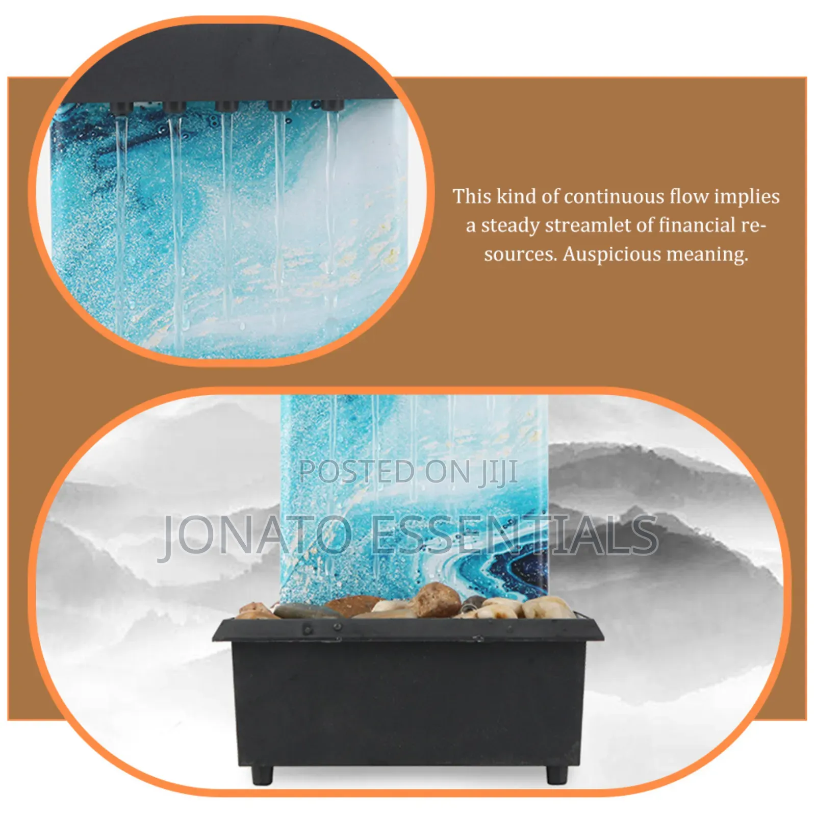 Modern Calming Tabletop Water Fountain for Home Office Decor