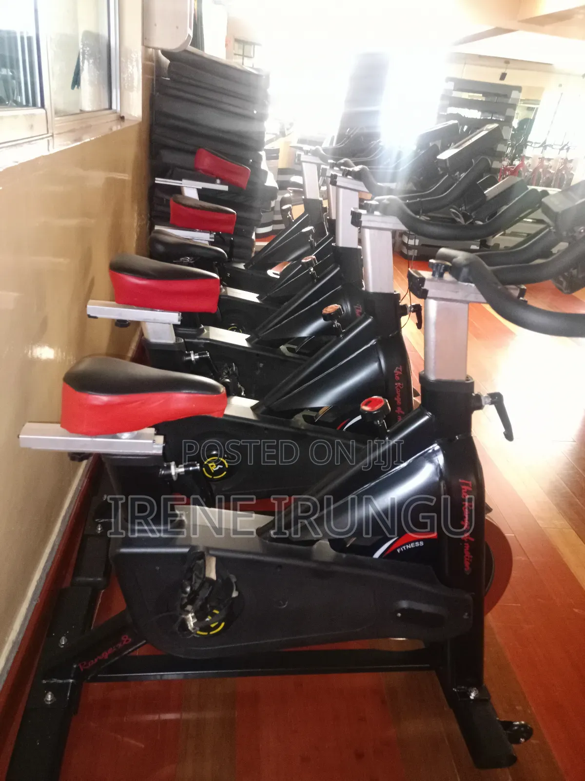 Black/Red Commercial Spin Bikes