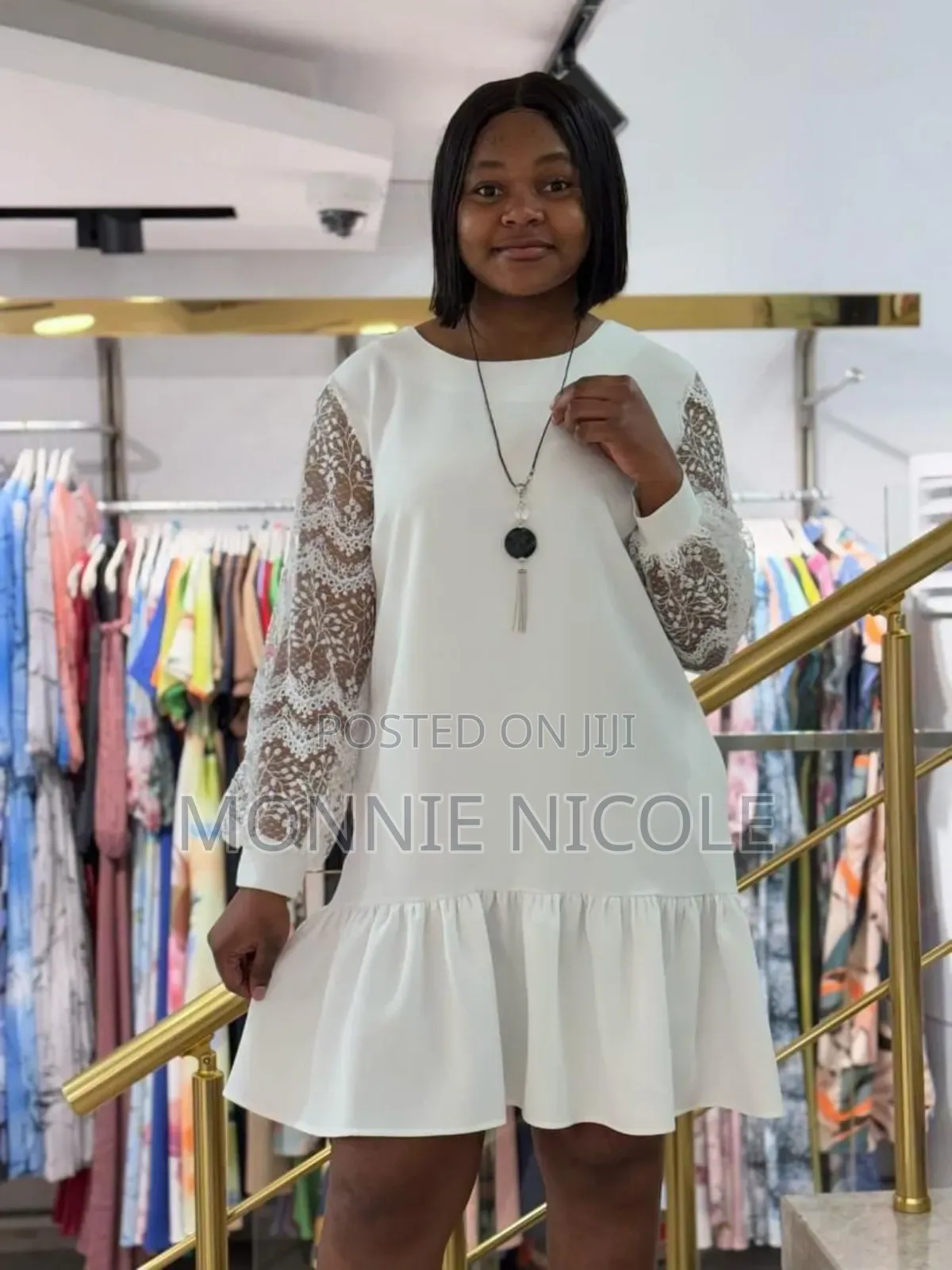 Stylish White Shift Dress