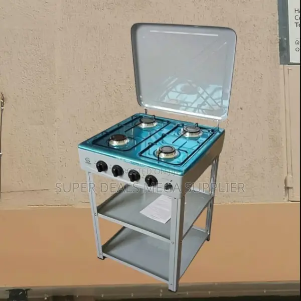 Eurochef Standing Gas Cooker With Shelves Modern Kitchen Range