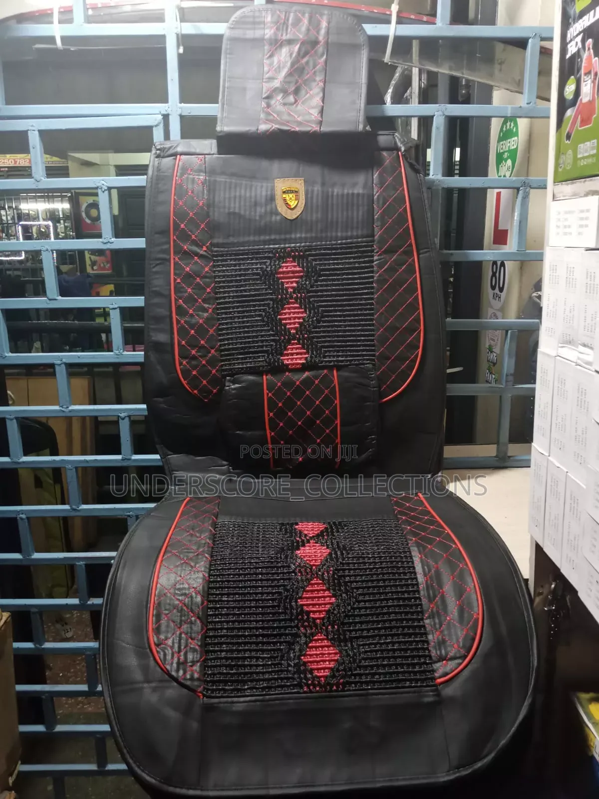 Red and Black Executive 5 Seater Seat Covers