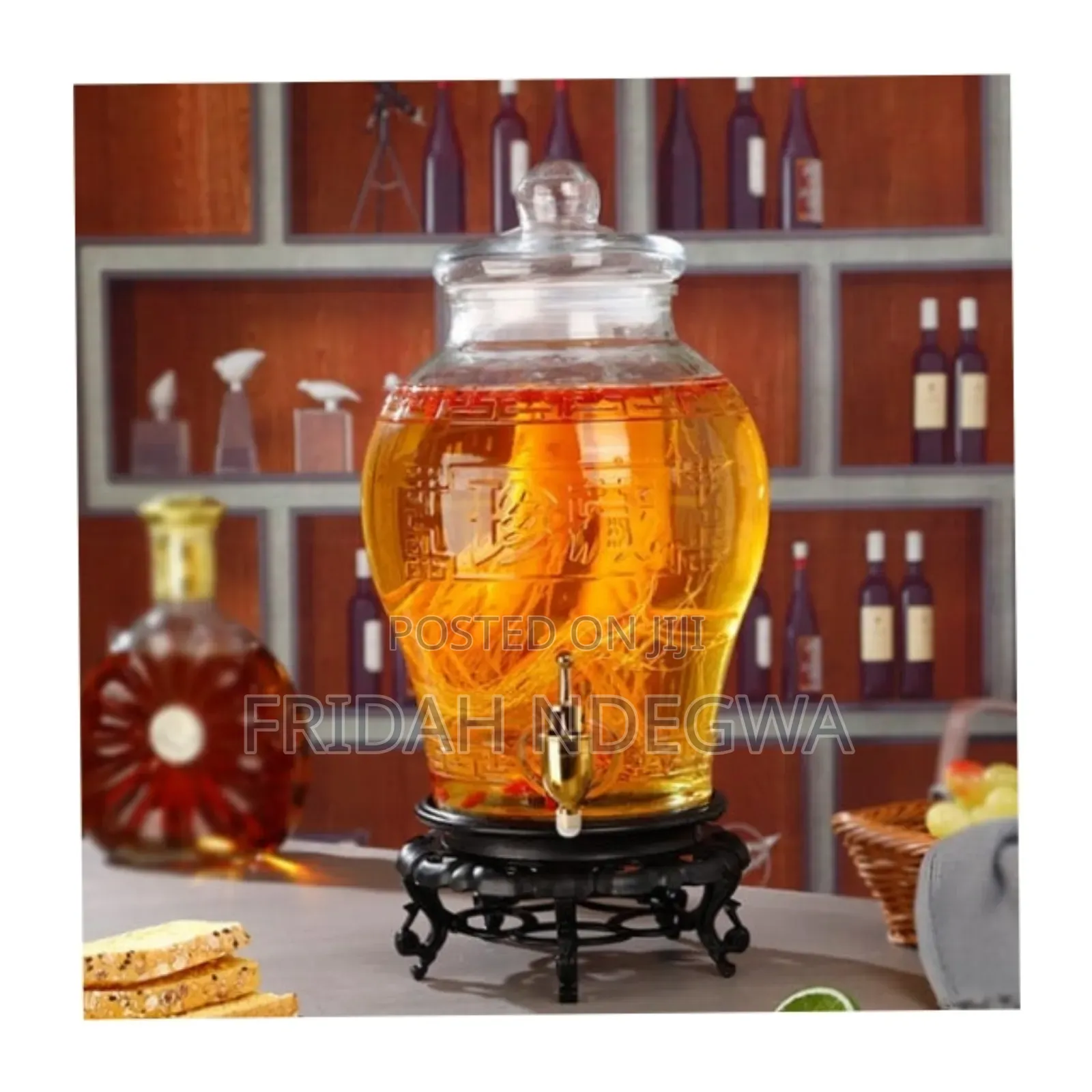 Glass Beverage Dispenser With Faucet