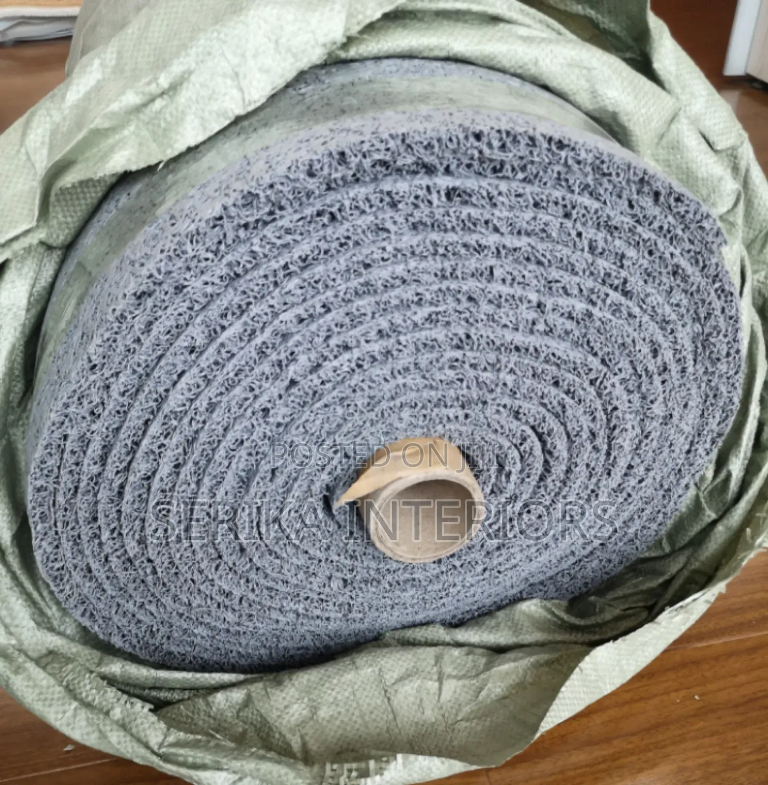 Grey Spaghetti Rubber Mats Environmental Friendly Approved Shaggy Mats