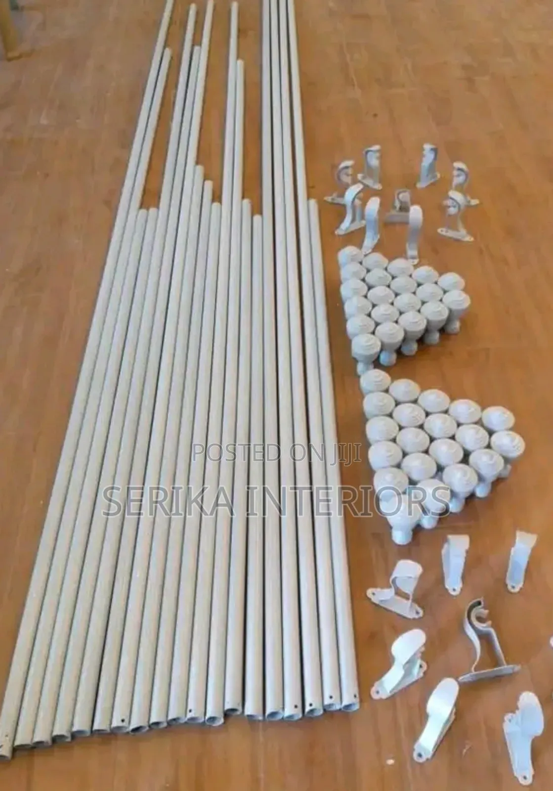 White Jua Kali Curtain Rods Curtain Rods Environmental Friendly