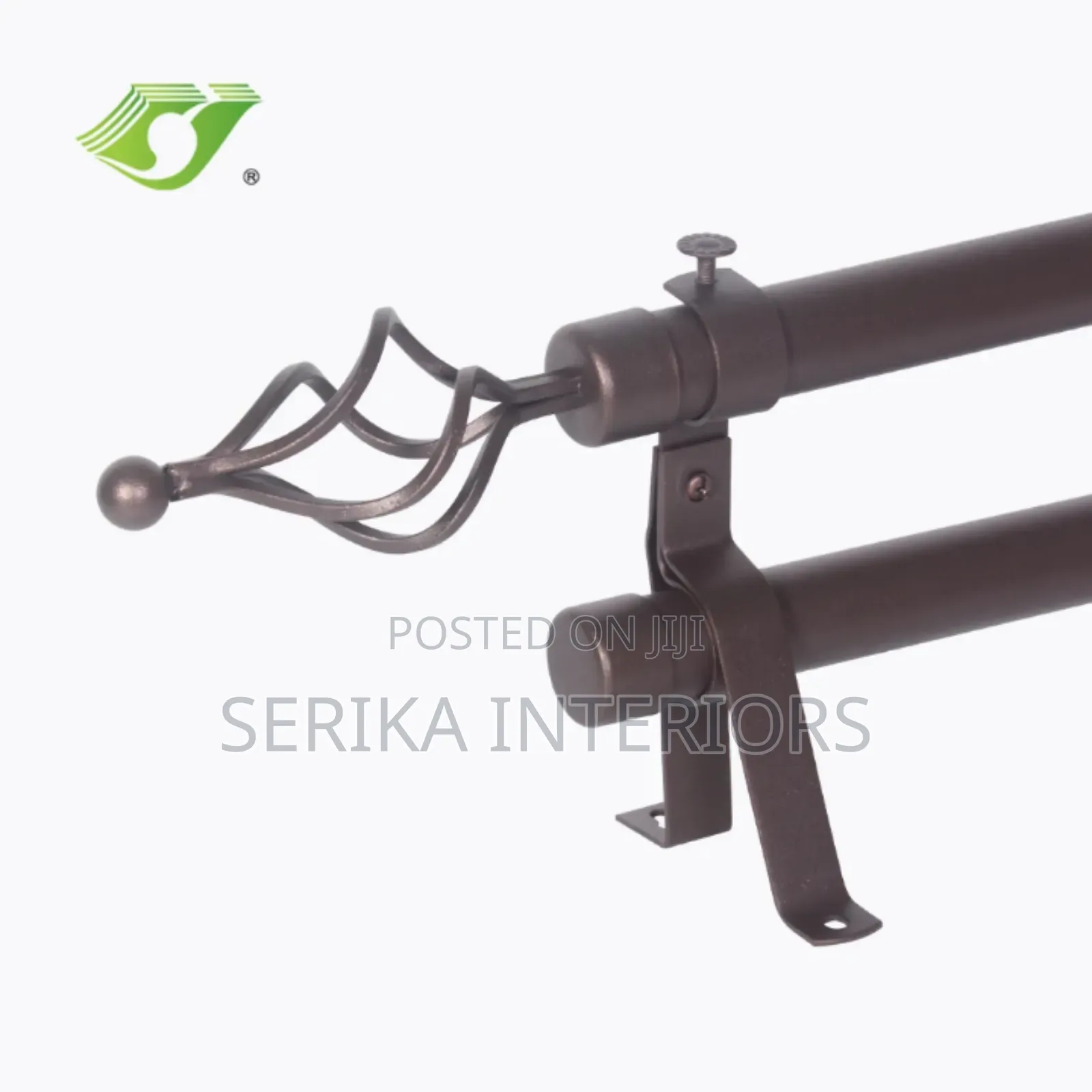 2m Double Curtain Rods Curtain Rods Environmental Friendly Black