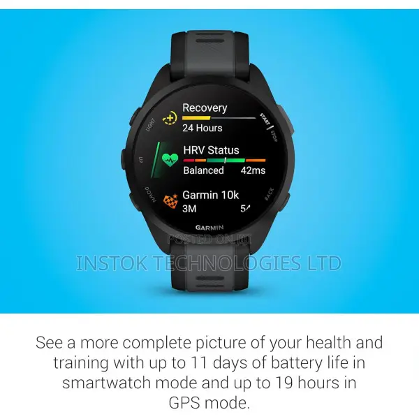 Garmin Forerunner 165 GPS Running Smartwatch 43mm