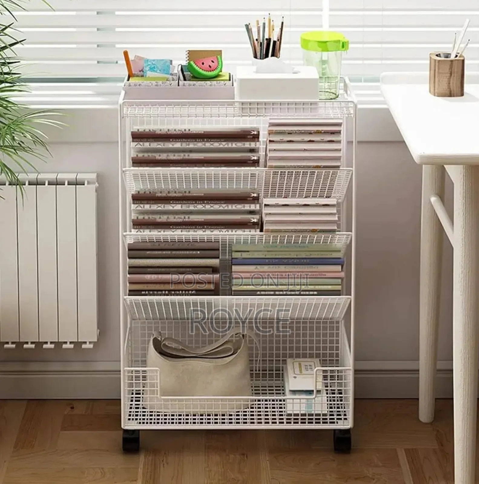 Multipurpose Bookshelf Stand With Wheels