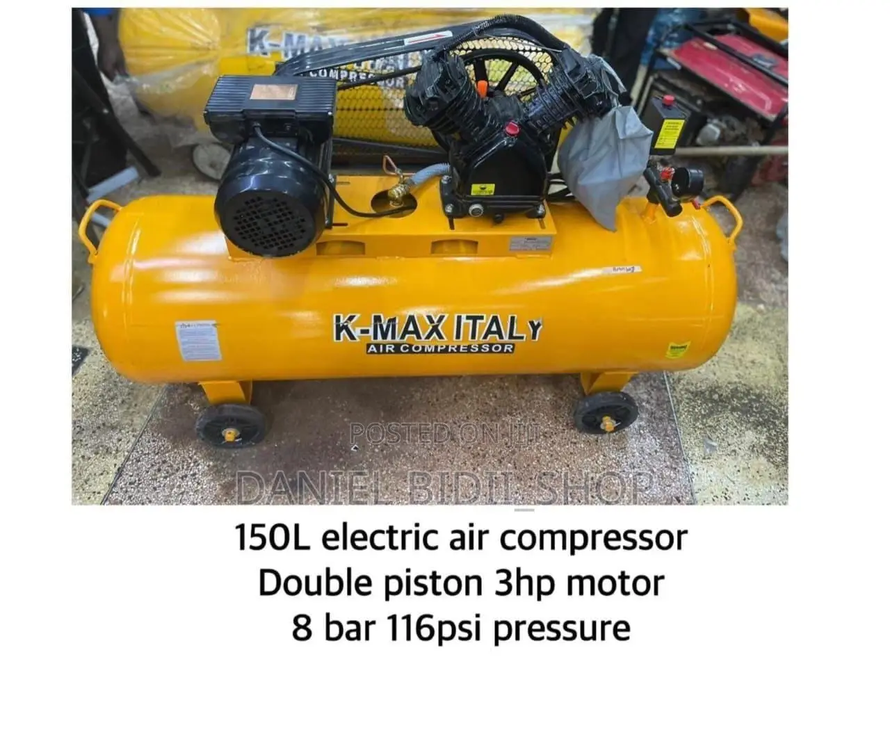 150ltrs Electric Air Compressor 3hp 8bar