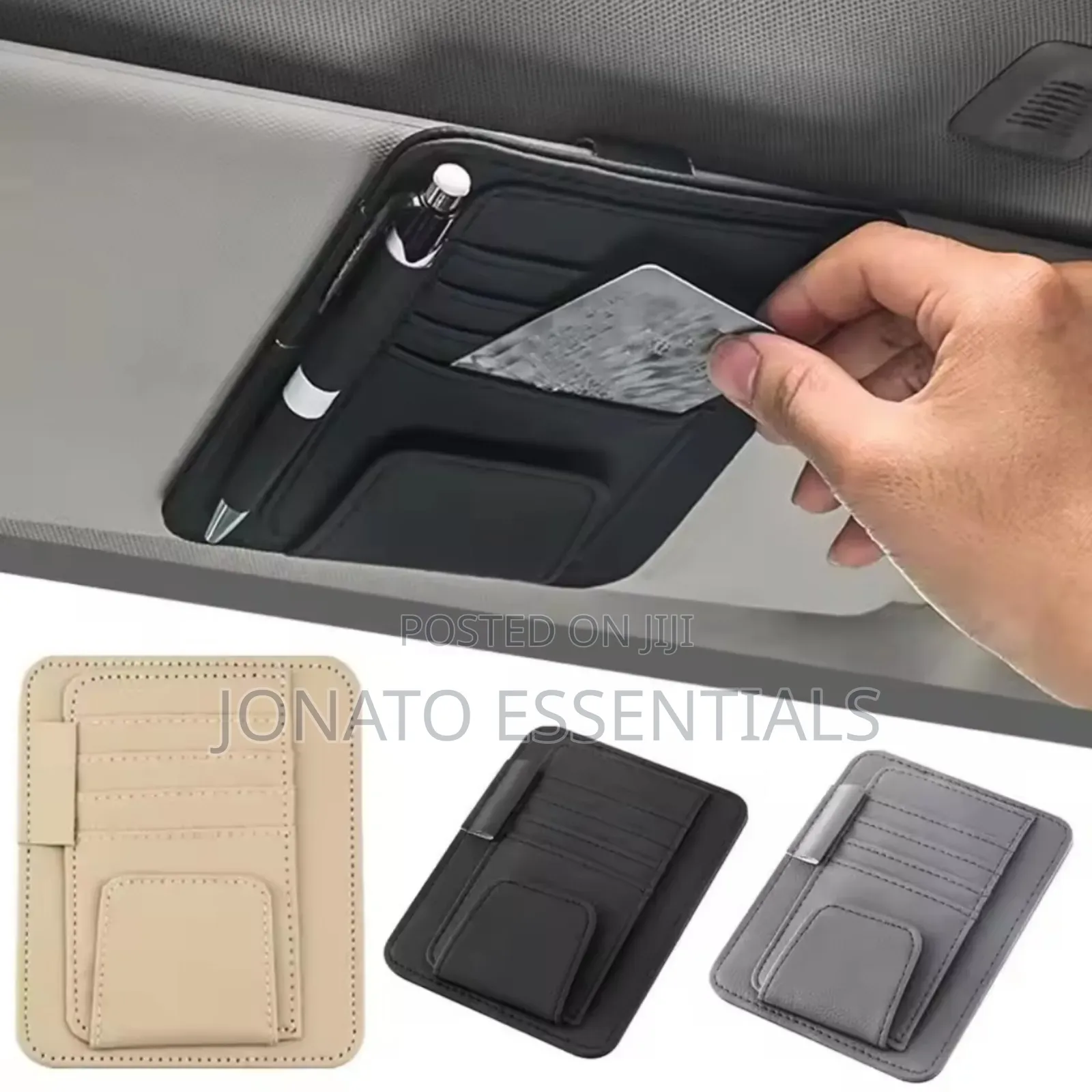 Car Sun Visor Organizer, Document Holder, Card Pen Pocket