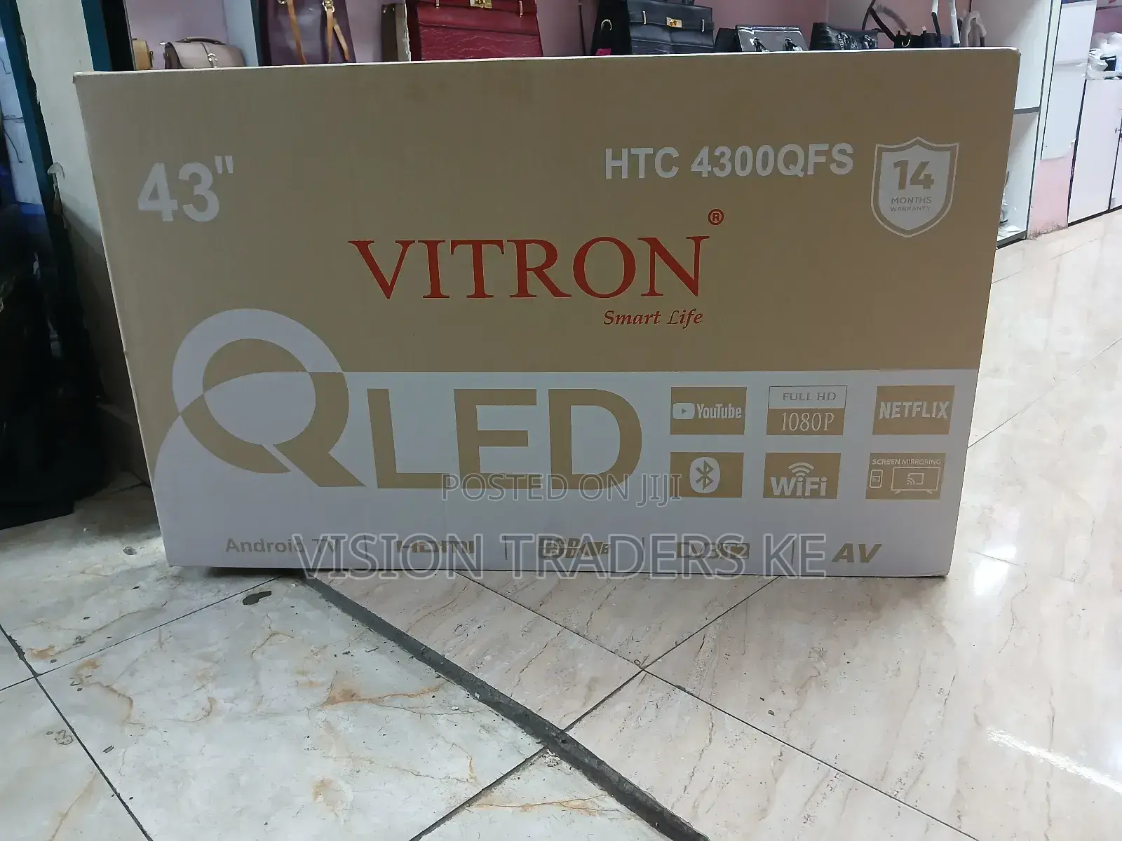Vitron 43 Inches Qled Tv Vitron 43 Smart Android Qled Television.