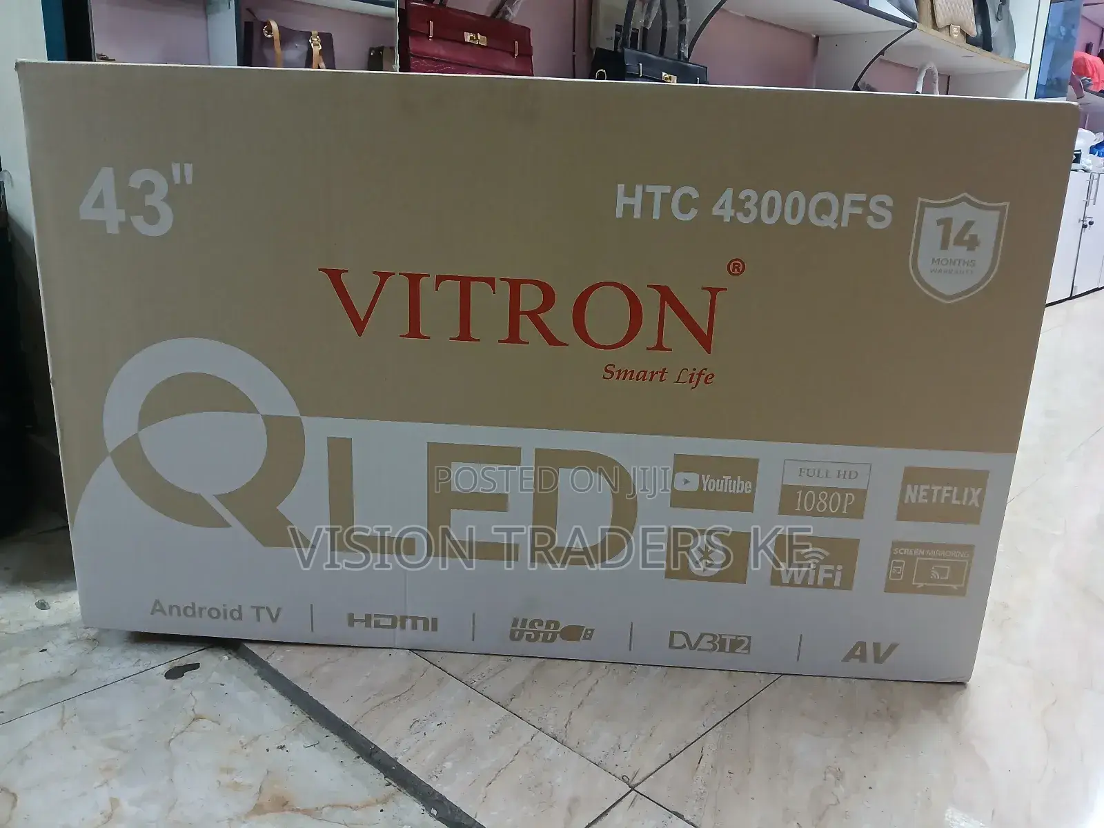 Vitron 43 Inches Qled Tv Vitron 43 Smart Android Frameless Qled Tv.
