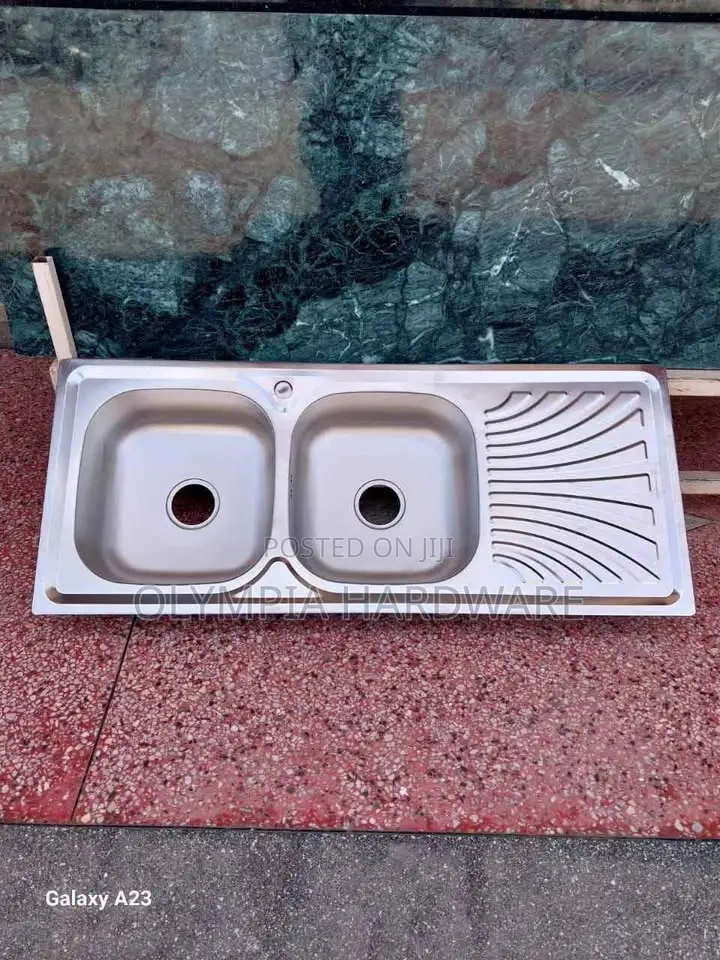 Kitchen Sink Double Bowl - Single Drain (Stainless Steel120x50cm