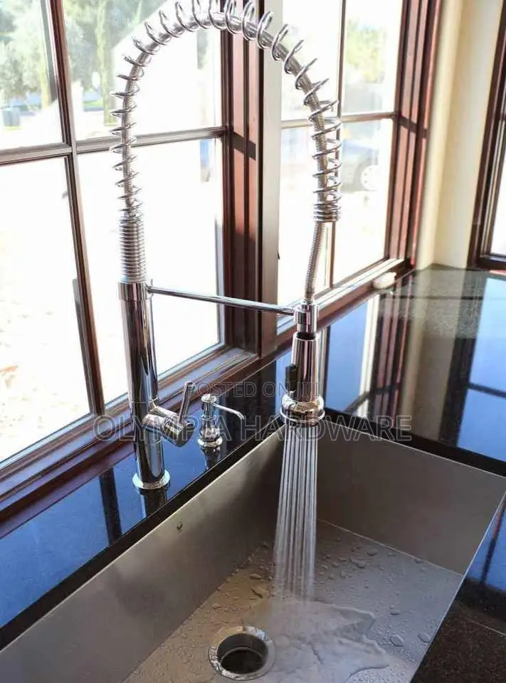 Modern Kitchen Mixer (Pillar) Silver and Black