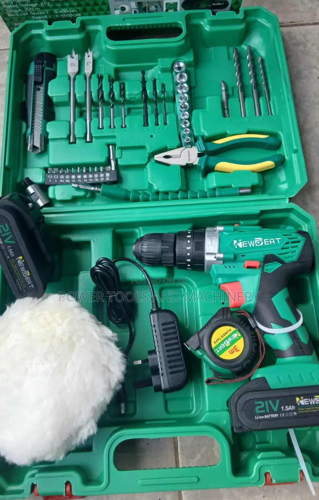 New Beat Cordless Drill Kit/ Cordless Drill Polisher 21v