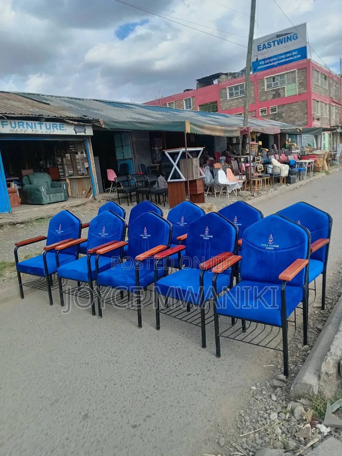 Church Branded Chairs With Varnished Wooden Armrest