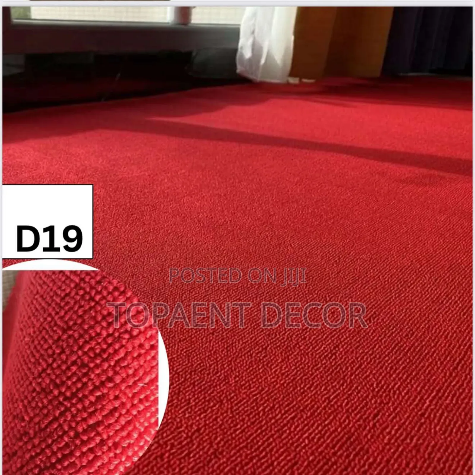 Dining Room Bright Red Delta 4mm Thick Fixing and Supply