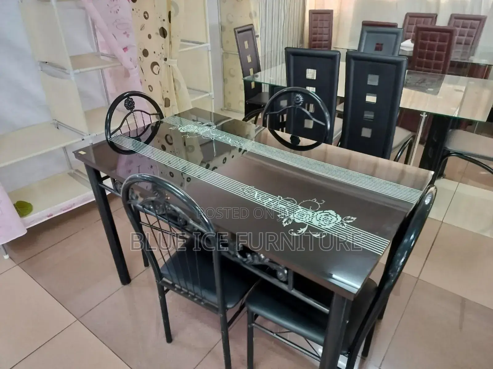 Imported 4-Seater Glass Dining Table