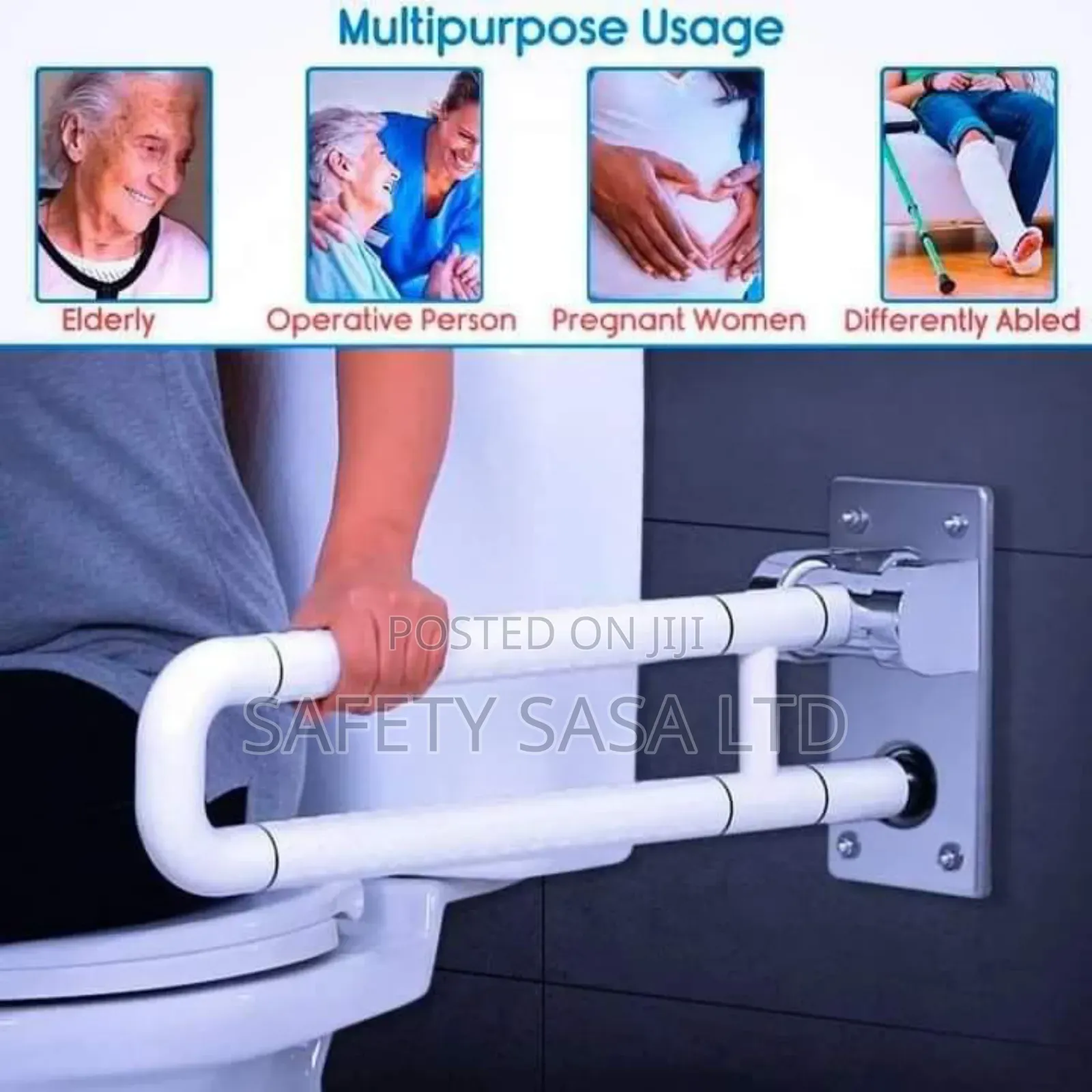 Flip Up Grab Bar Foldable With No Stand