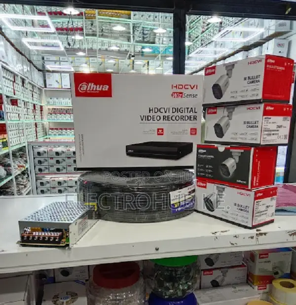 4 CCTV Set Dahua 4 Channel DVR 4 CCTV Cameras 2mp