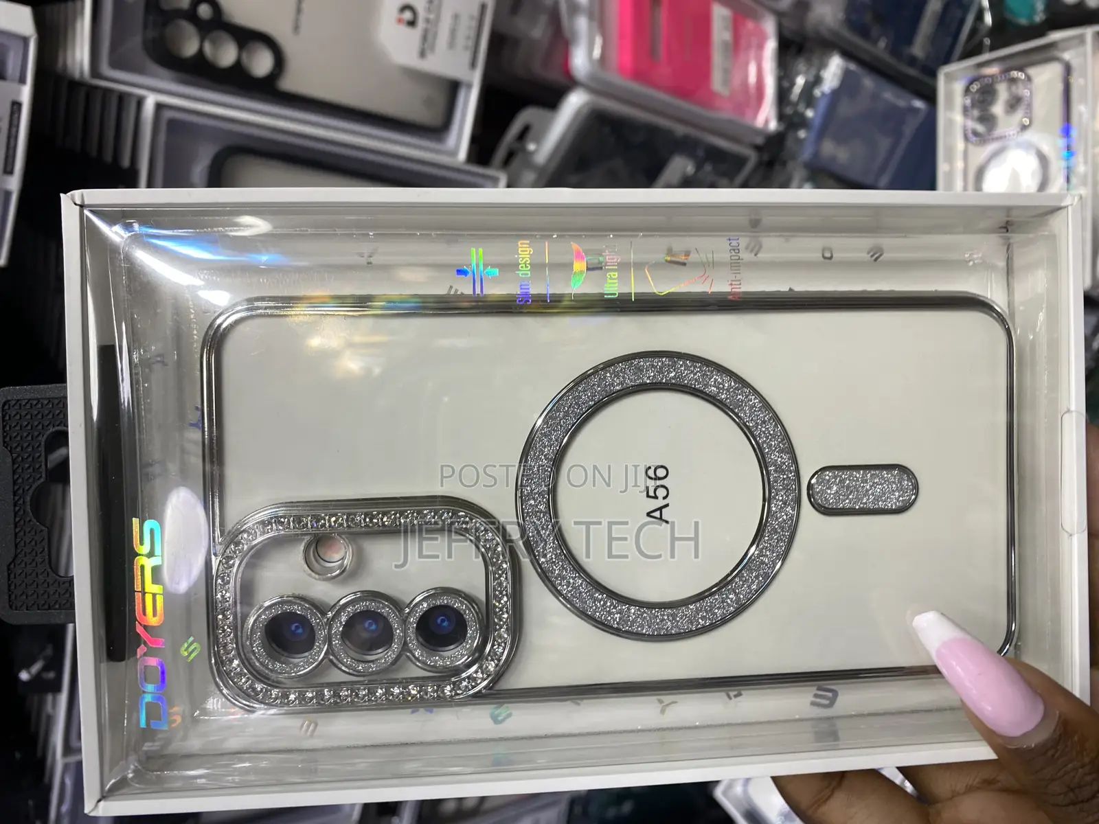 Mabear Samsung Galaxy A56 Case Magnetic Glitter Plated Case