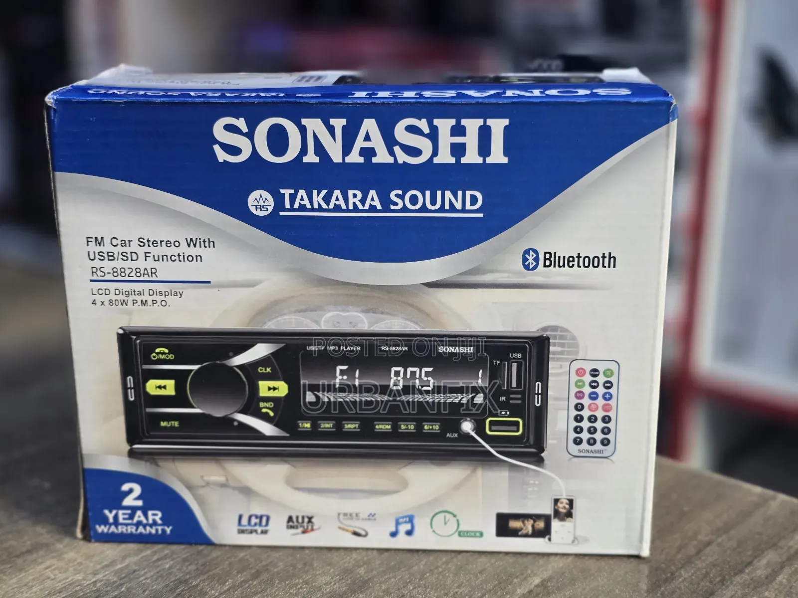 Brand New Bluetooth Car Radio With Fm, Usb, Auxiliary Cable