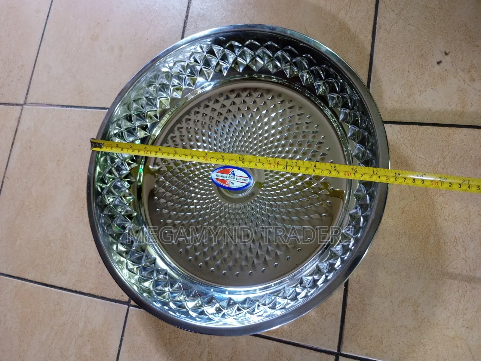 Stainless Steel Serving Tray 45cm/Restaurant Platter Plate 45cm/Sinia