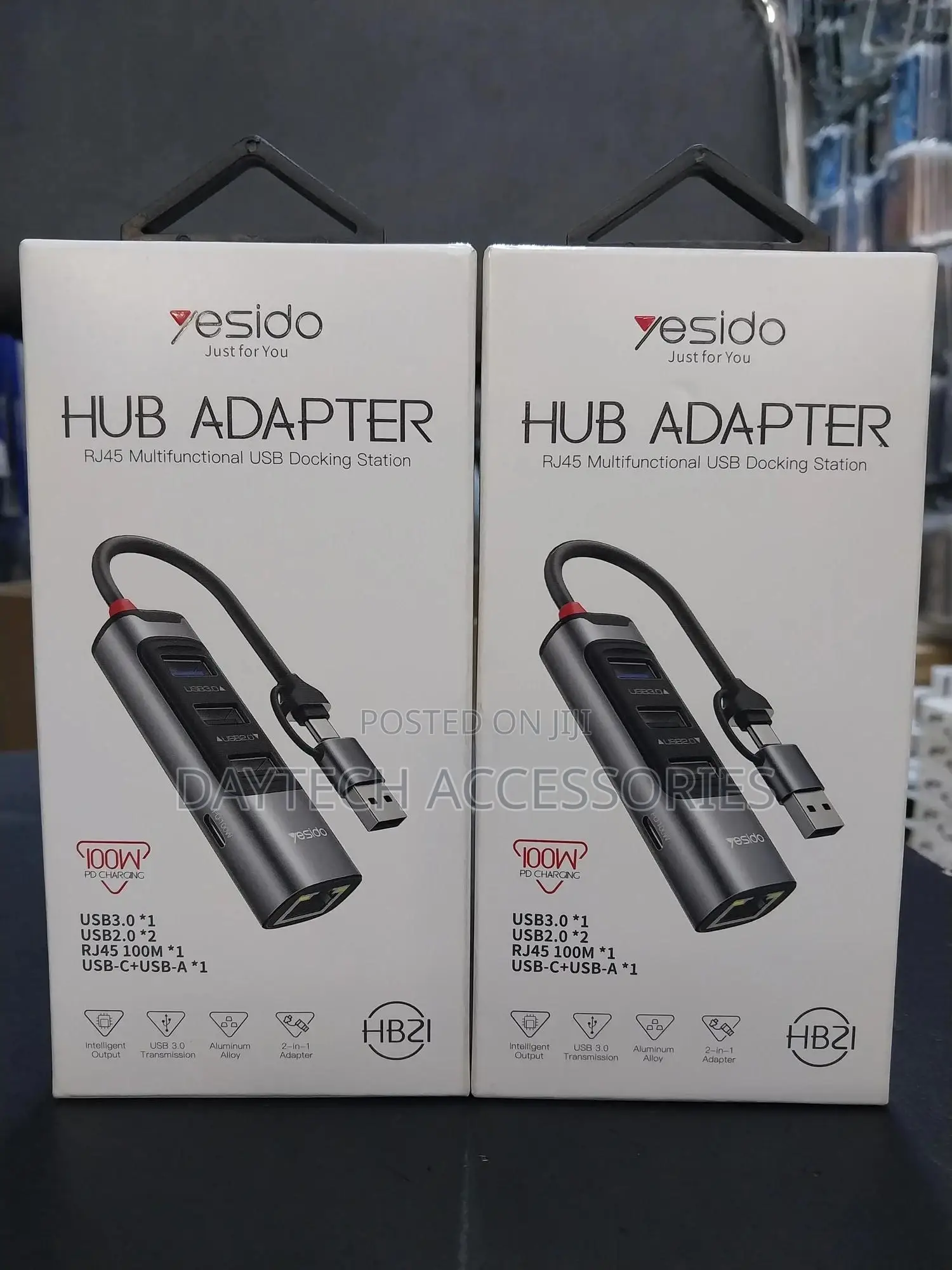 Premium Yesido Hb21 Aluminum Alloy Pd100w Type-C Hub Adapter