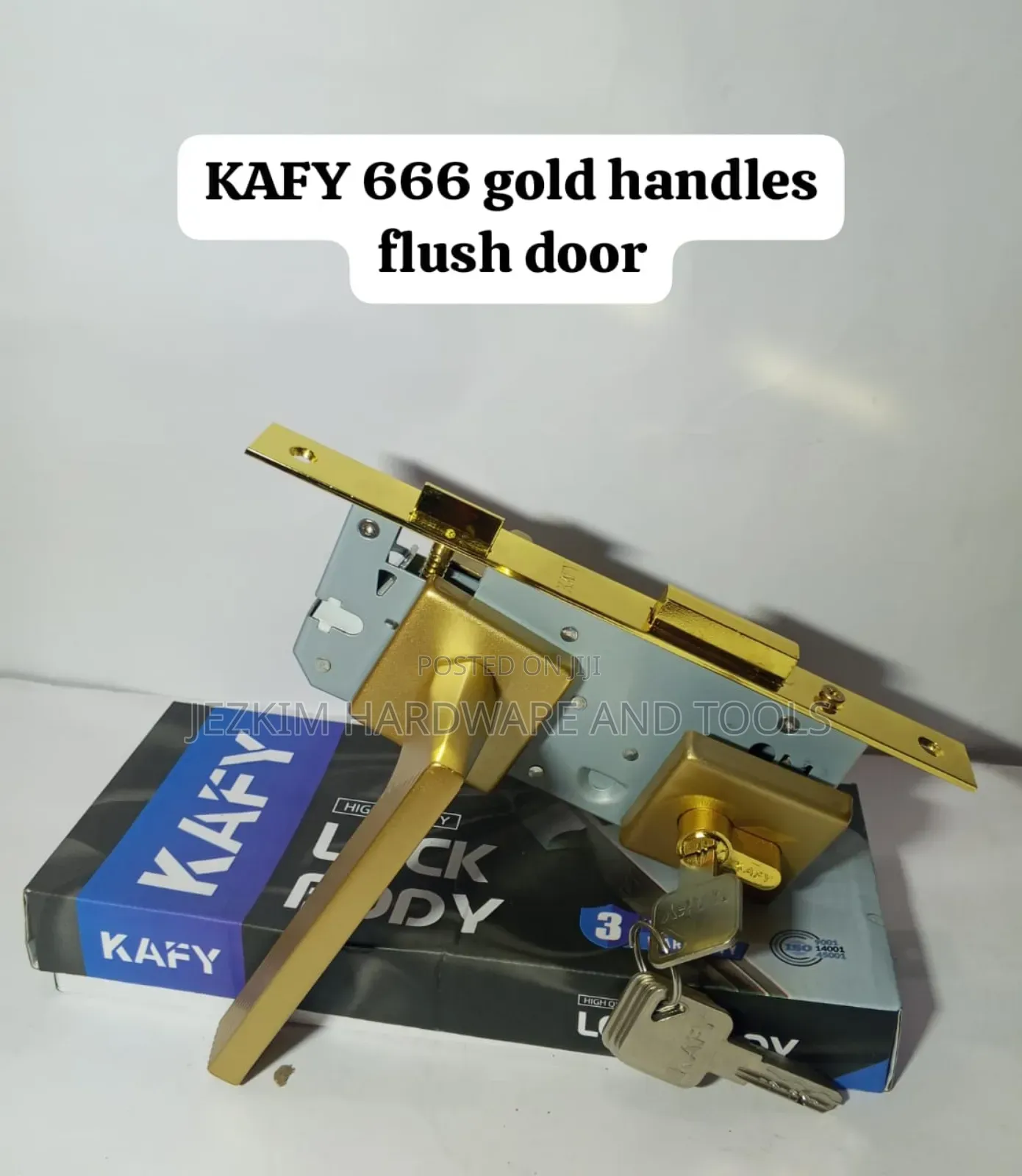 Steel Door Lock With Rose Handle