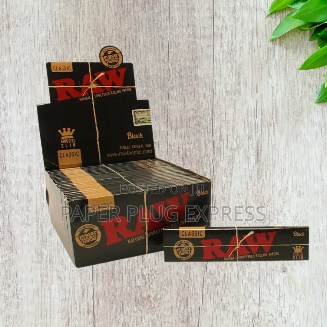 Raw Classic Black King Size Slim Brown Rolling Paper