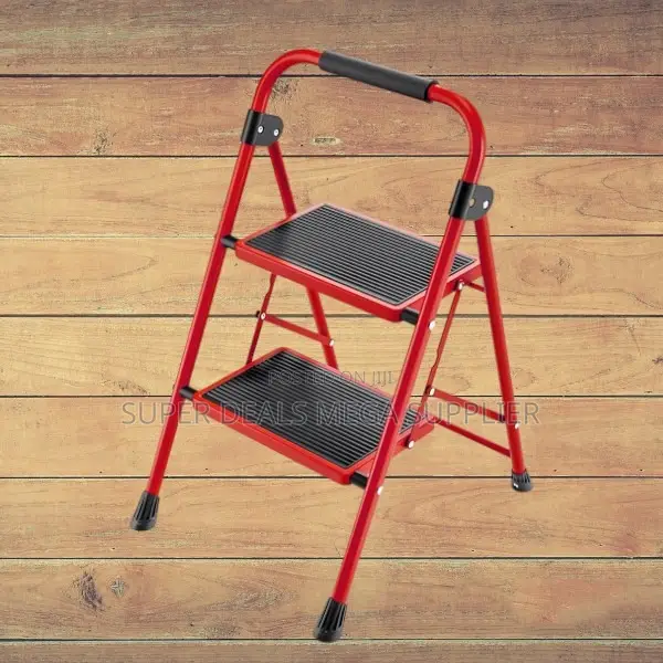 Foldable 2 Step Household Ladder | Wide Pedal, Safe and Lightweight