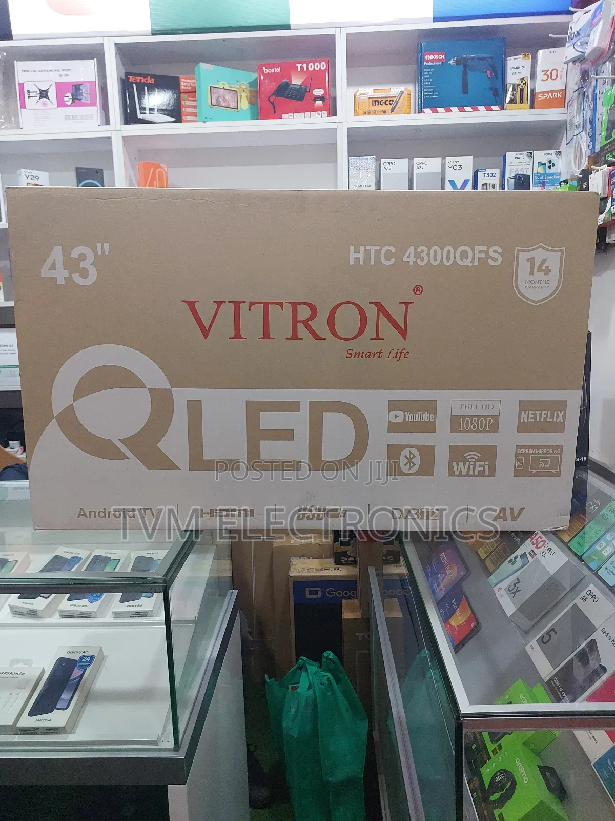 Vitron 43" Qled Android Tv Htc4300qfs – Full Hd Frameless Bluetooth