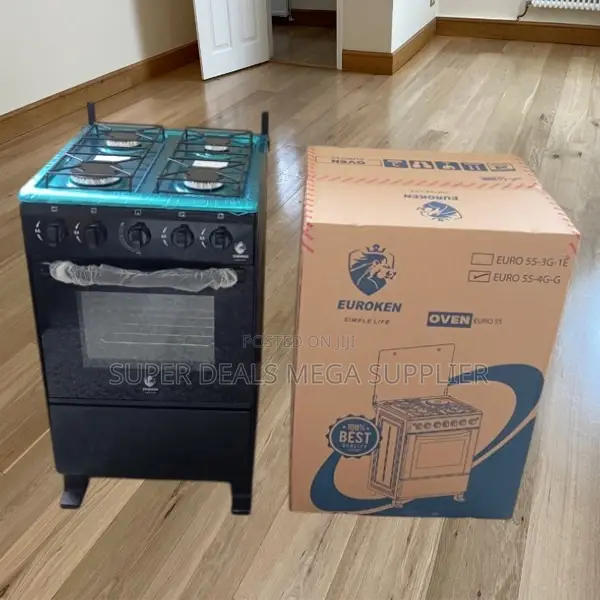 Modern 4 Gas Burner Cooker | 50x55x84cm Free Standing With Oven