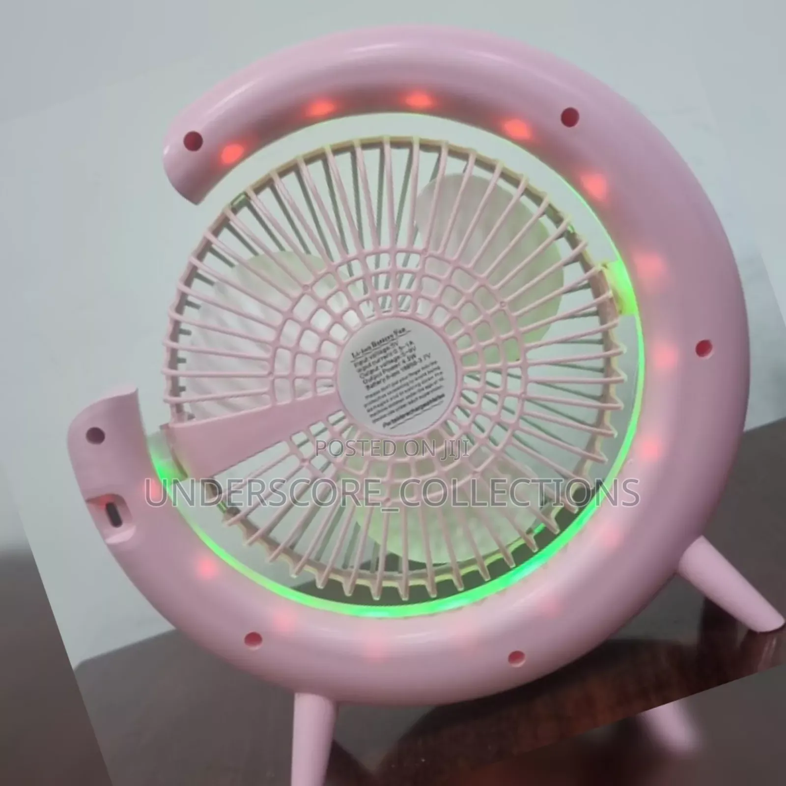 Rechargeable Colourful Desktop Fan Light (5 Colour Modes)