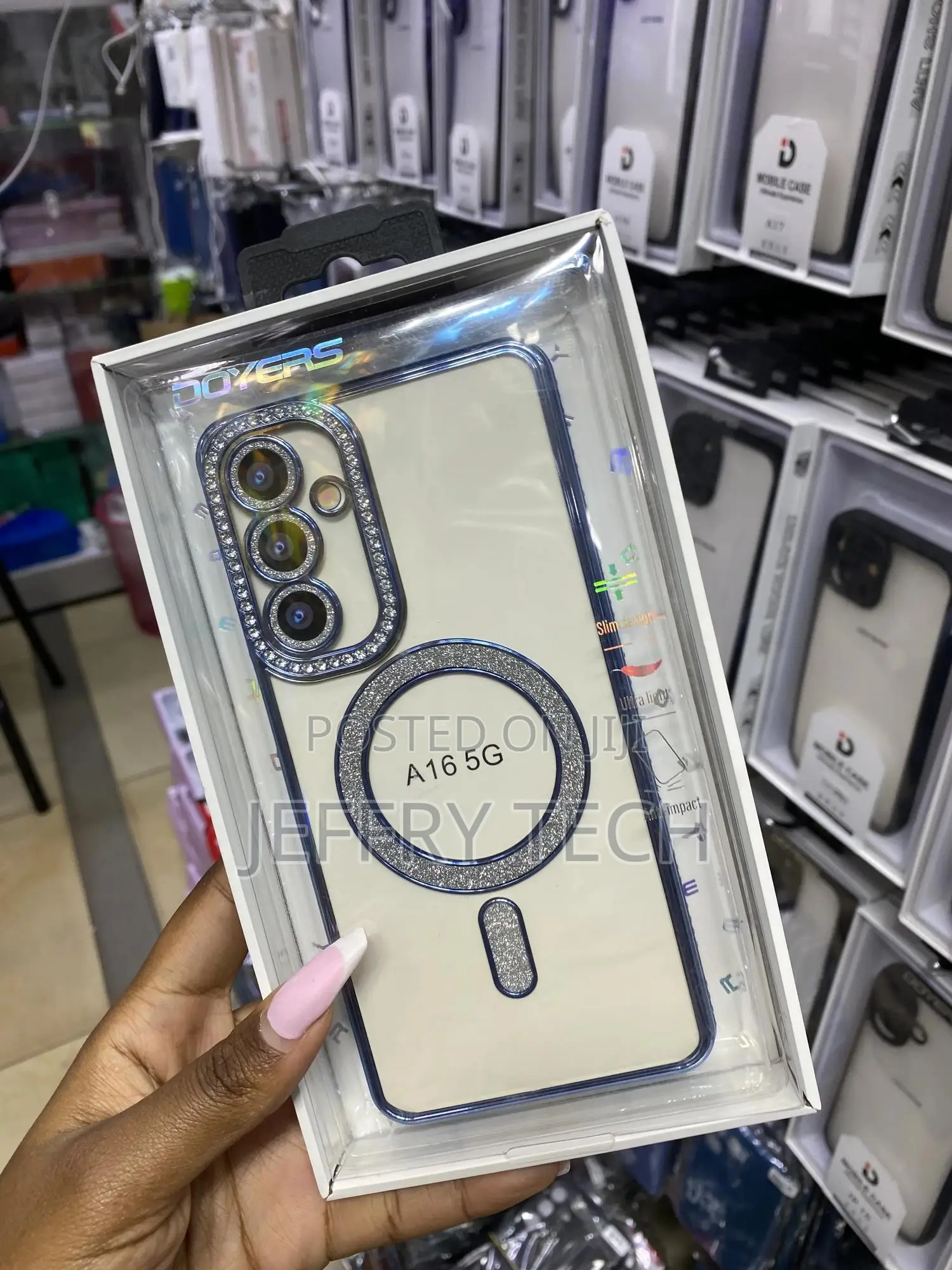 Ofugui Glitter Magnetic Plated Case for Samsung Galaxy A16 5g