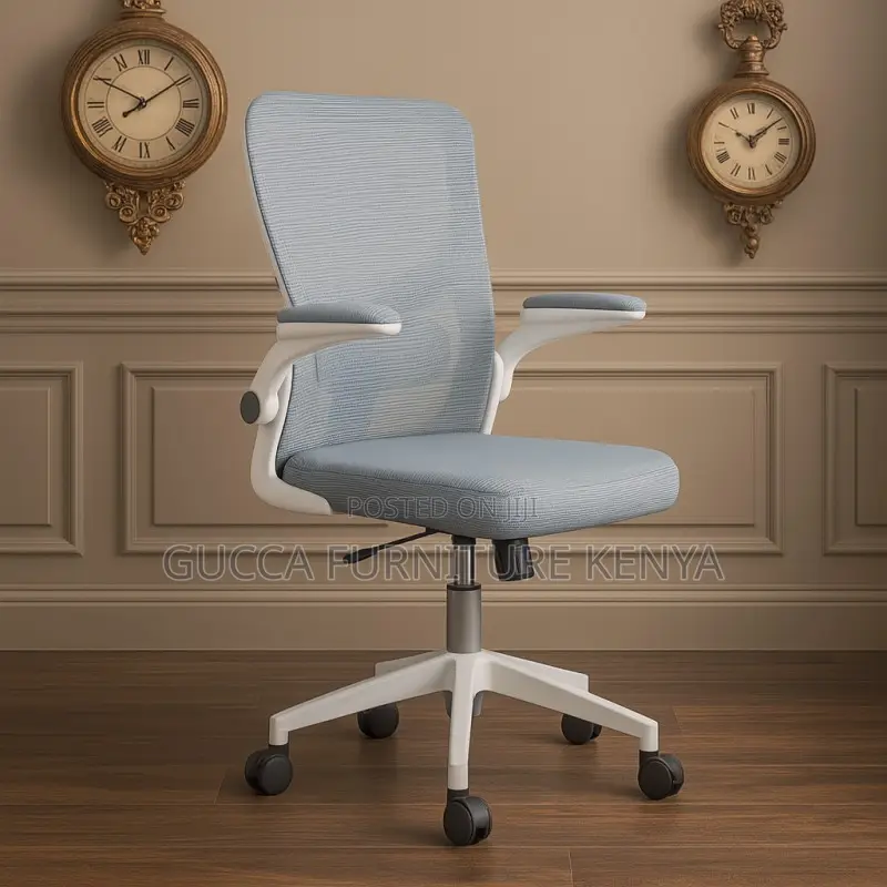 Modern Mid Back Orthopedic Mesh Chair-Flip Armrest