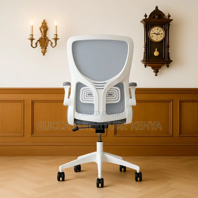 Modern Mid Back Orthopedic Mesh Chair-Flip Armrest