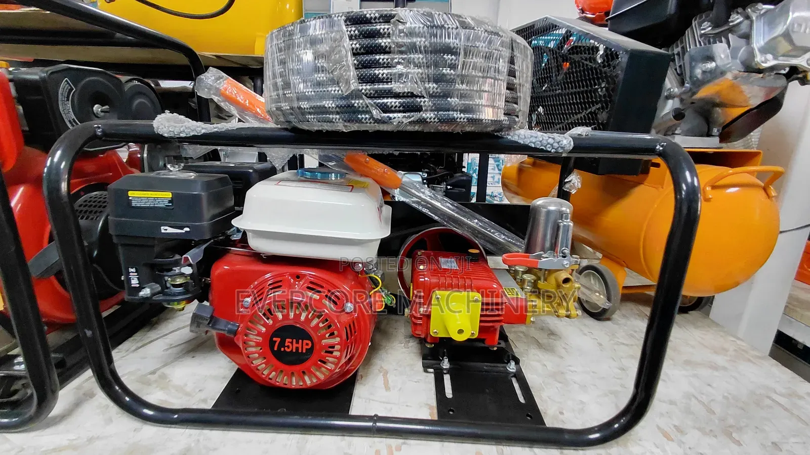 Commercial Trolley Sprayer Gasoline Powered With 50m Delivery Hose.
