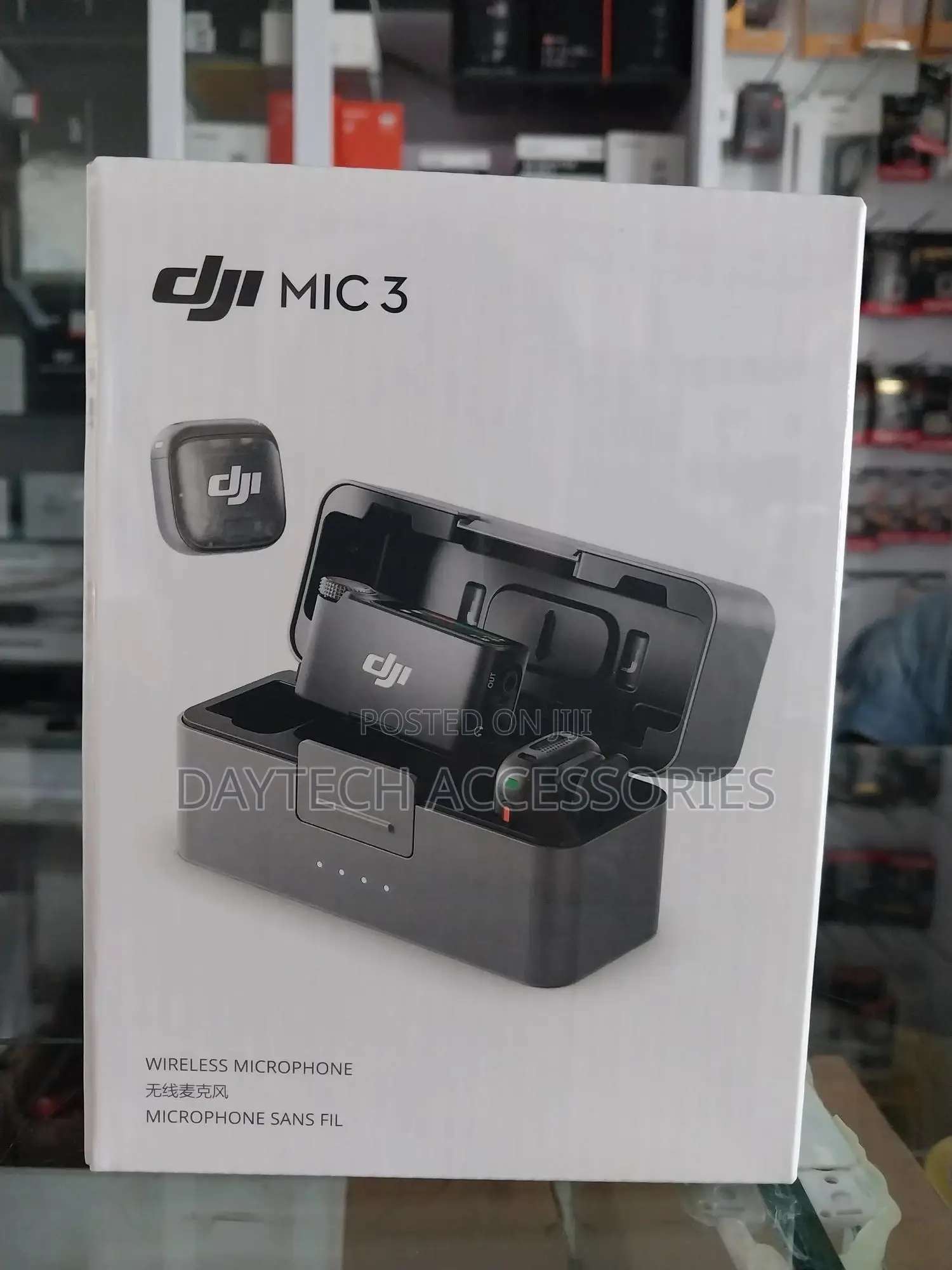 Dji Mic 3 (2 Tx + 1 Rx + Charging Case) Mic for iPhone/Camera/Android