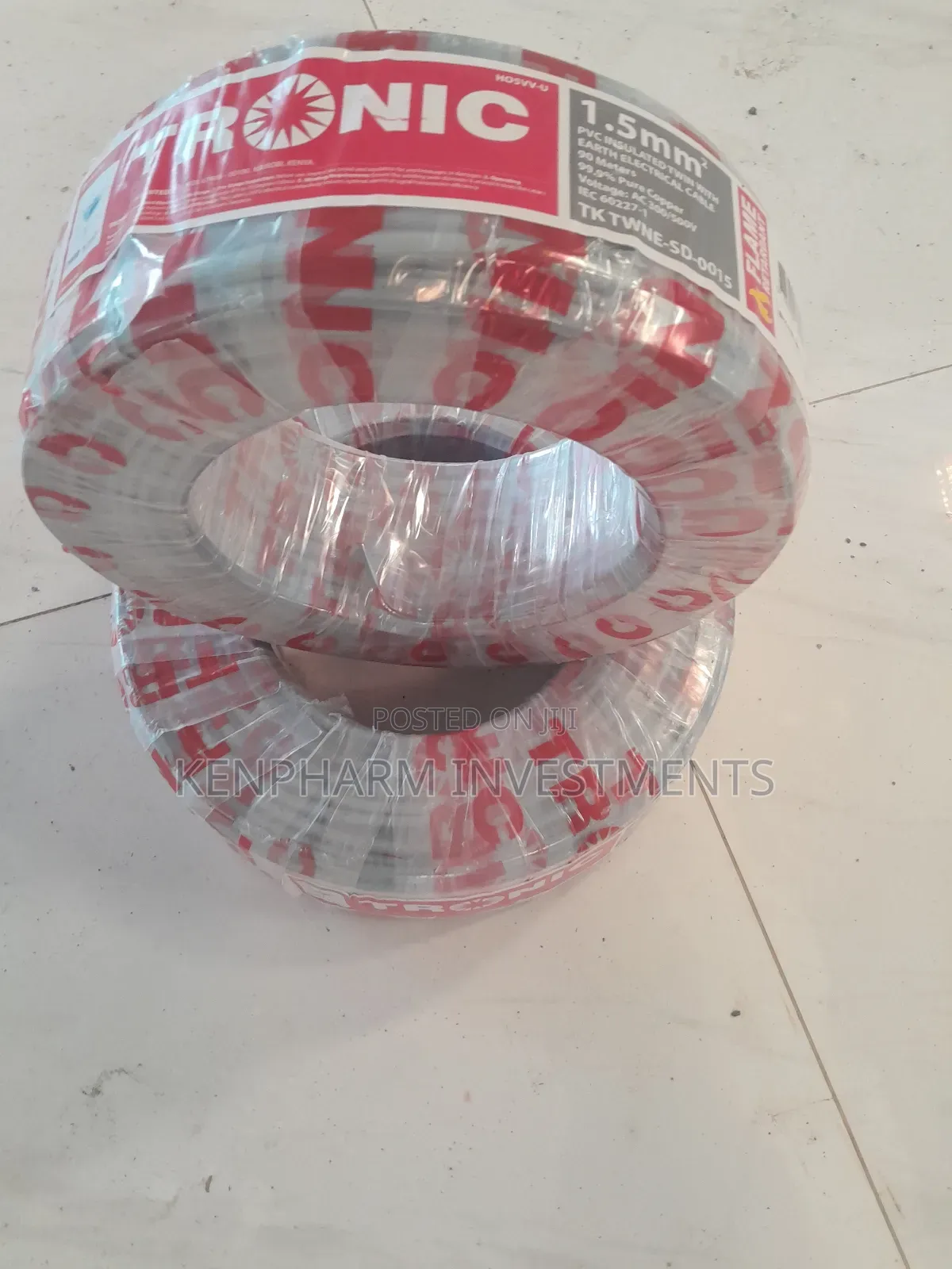 1.5mm Twin With Earth Copper Cable, 99.9% Pure Copper