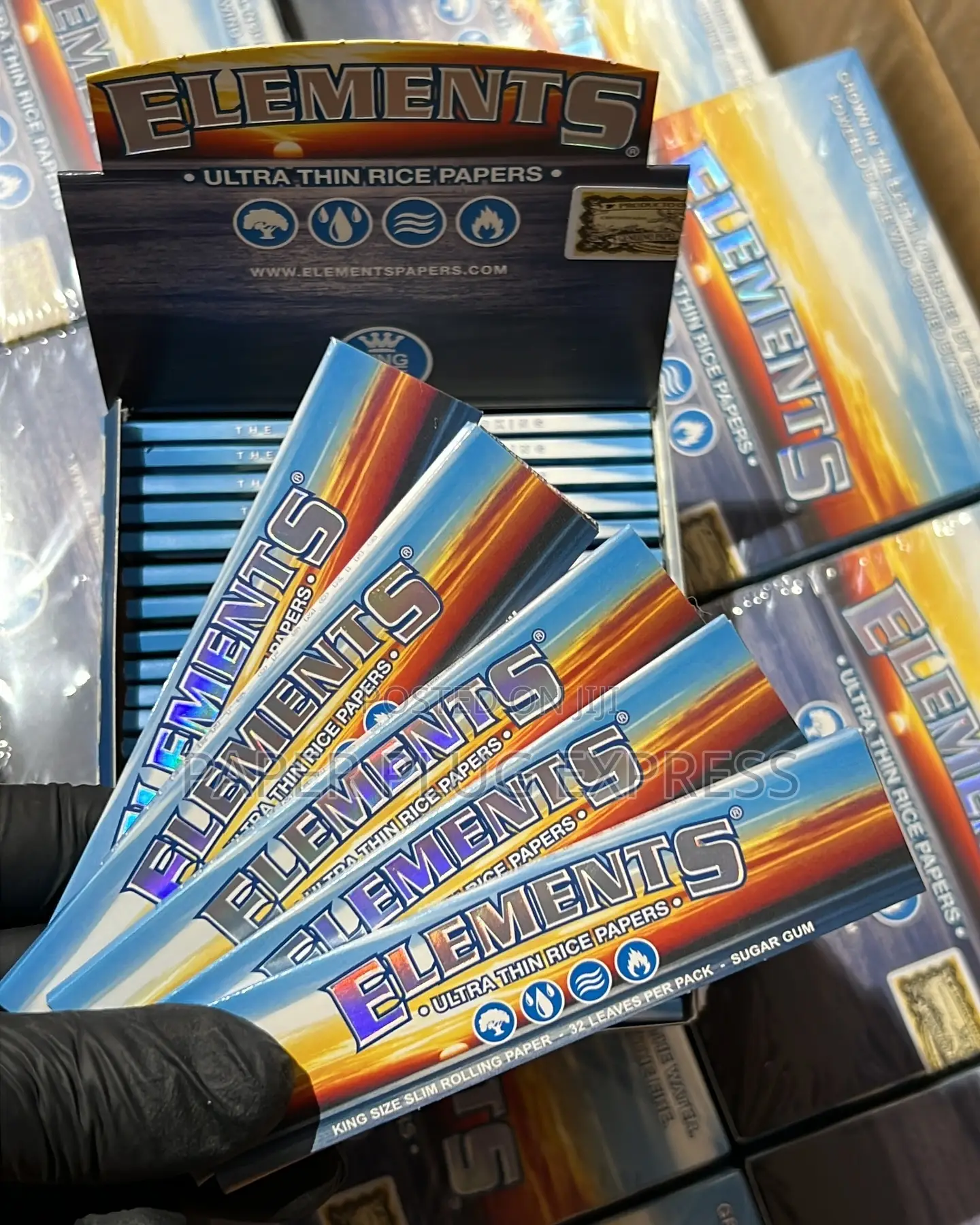 Elements King Size Slim Rice Paper Rolling Papers