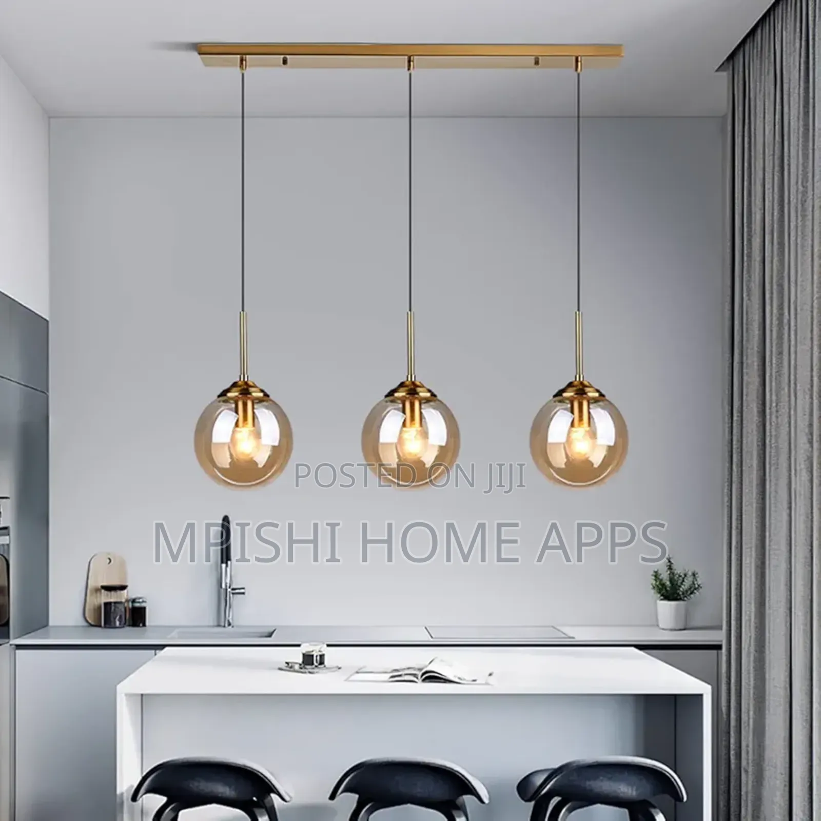3 in 1 Minimalist Glass Globe Hanging Ceiling Pendant Light