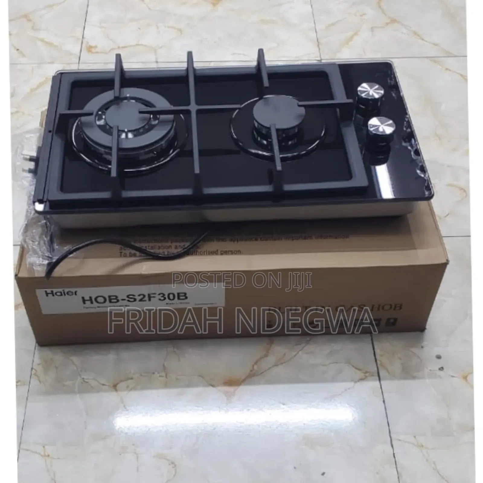 Haier Glass Inbuilt 2 Burner With Wok Burner Hob Cooker