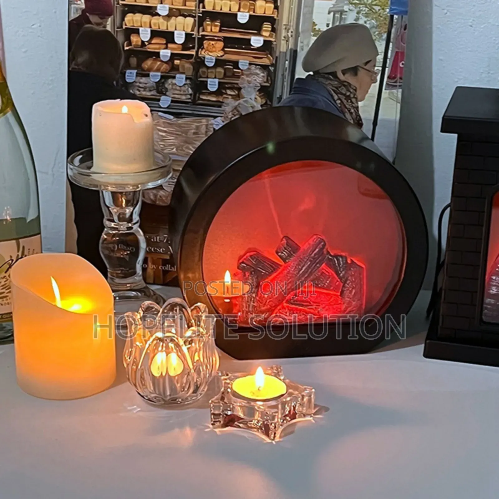 European Fireplace Lamp