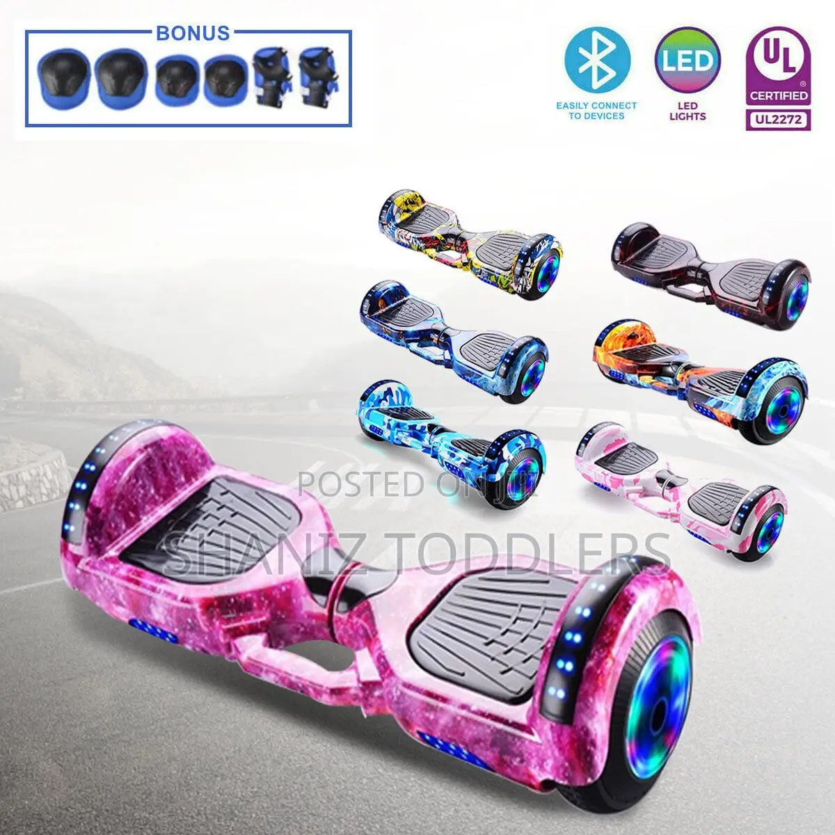 Rechargeable Hoverboard Scooter With Bluetooth Speaker