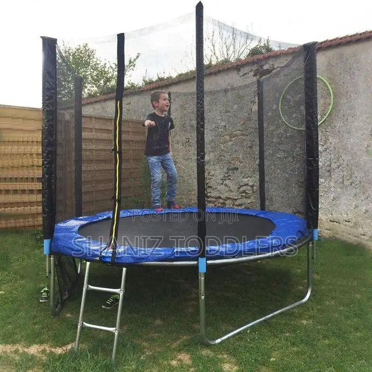 Durable 8ft Kids Outdoor Trampoline With Safety Net