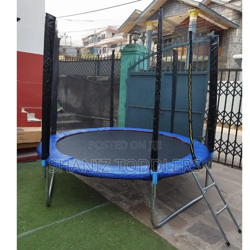 Durable 8ft Kids Outdoor Trampoline With Safety Net